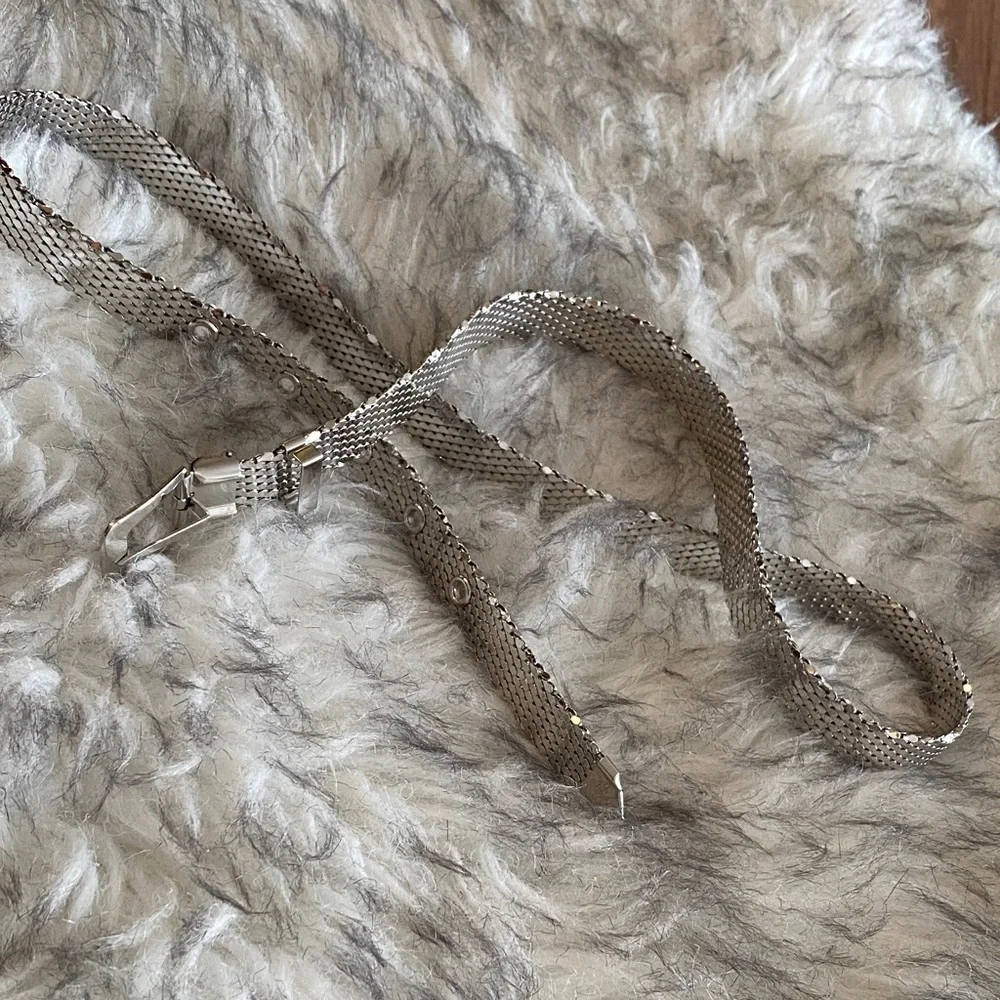 Whiting & Davis Silver Mesh Belt